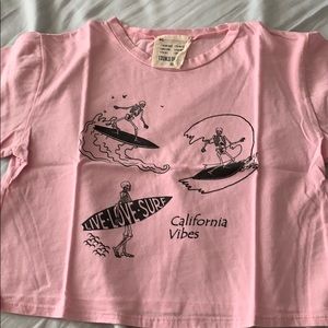 Pink skull crop top